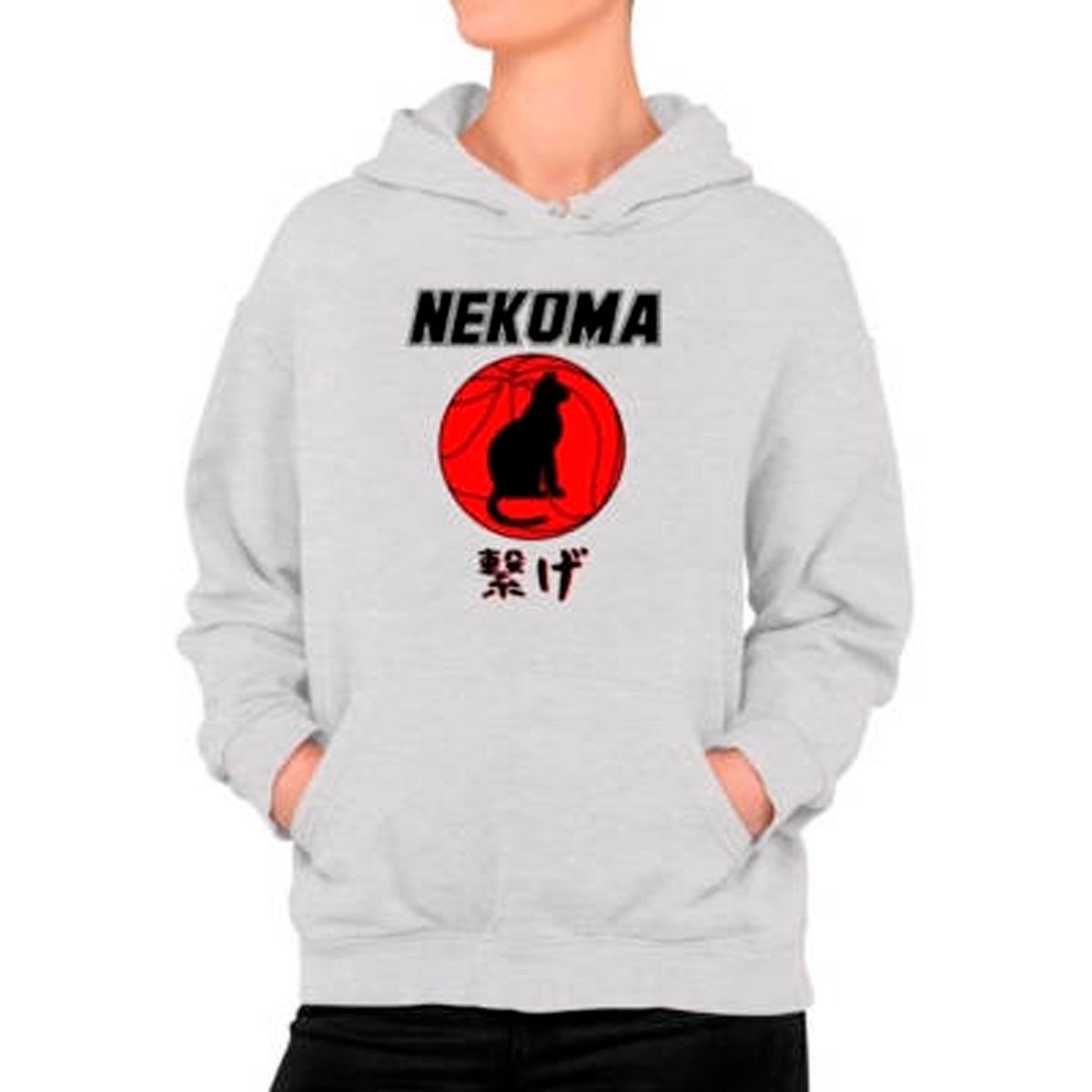 GENERICO - Poleron Nekoma Logo Club Anime Voleibol Mujer