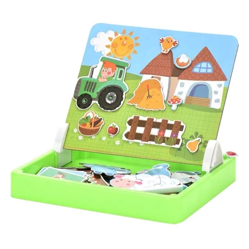 GENERICO - Juego Didáctico pizarra Magnéticos Animales de la Granja