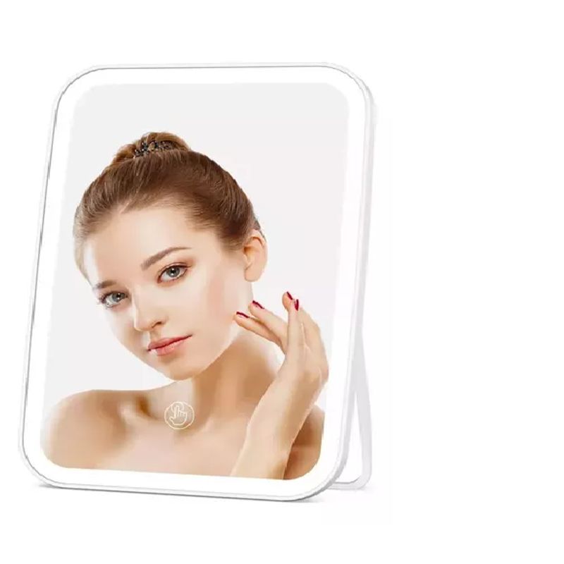 GENERICO - Espejo De Maquillaje Pantalla Táctil Y Luz Led Recargable