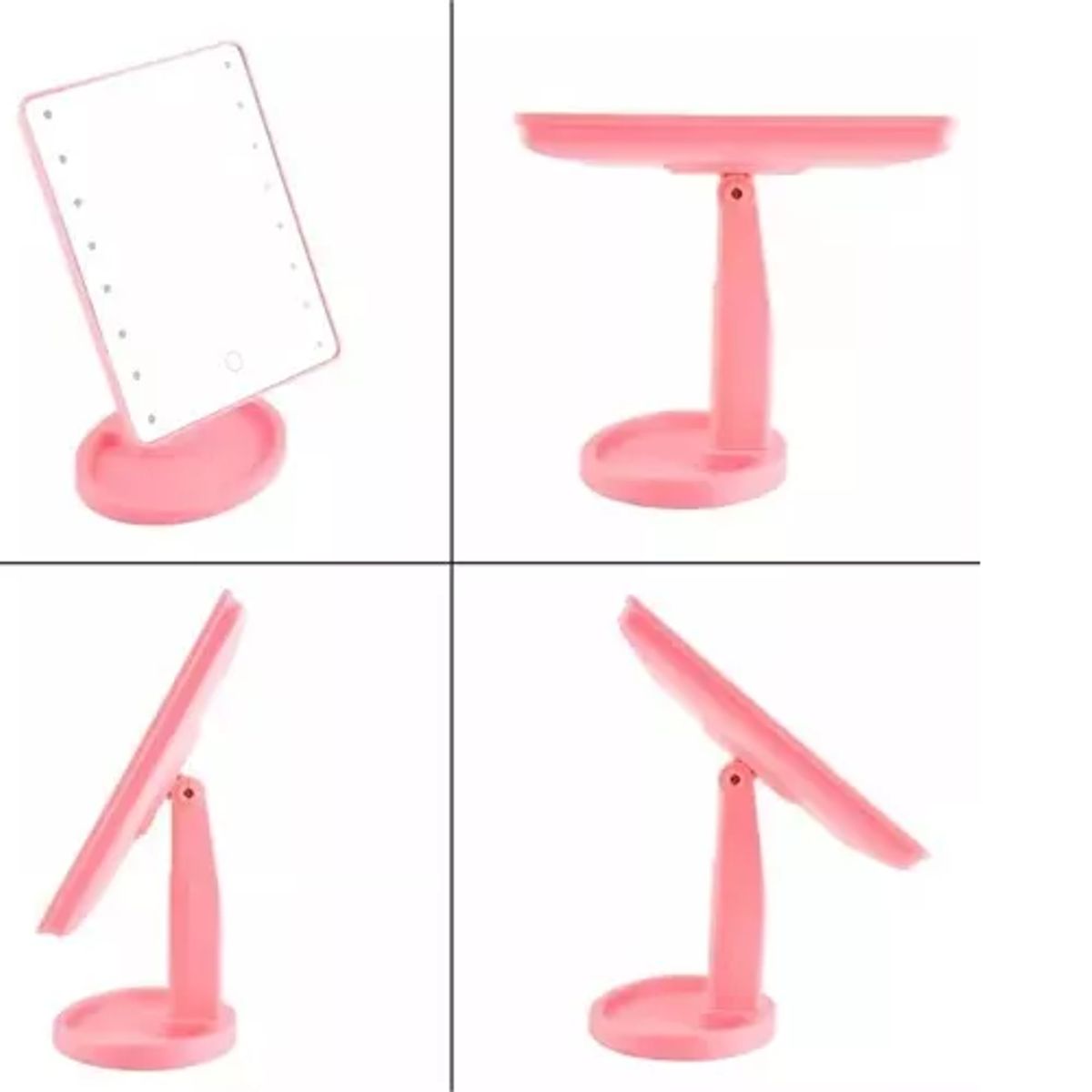 GENERICO - Espejo 16 Luz Led Tactil Maquillaje Usb Portatil Giratorio