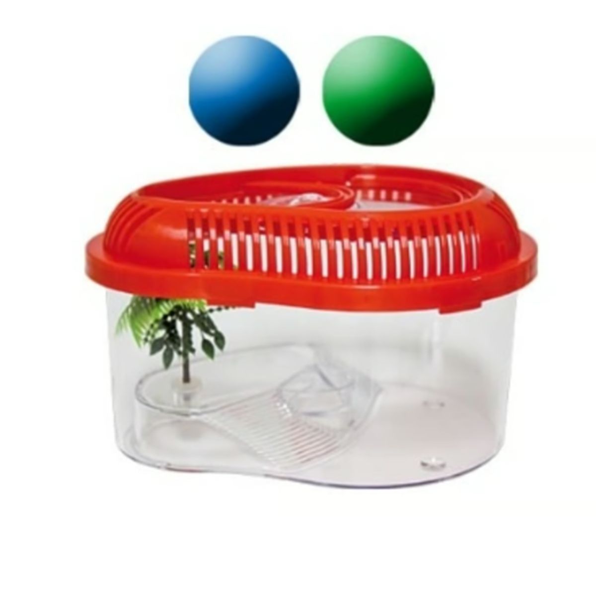 GENERICO - Mini Caja De Pecera Tanque De Plastico Rojo