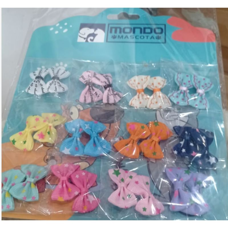 GENERICO - Pinches Para Mascotas Mini Lazos Colores Surtidos