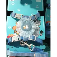 GENERICO - Arnes Collar Para Conejo Mascota Azul