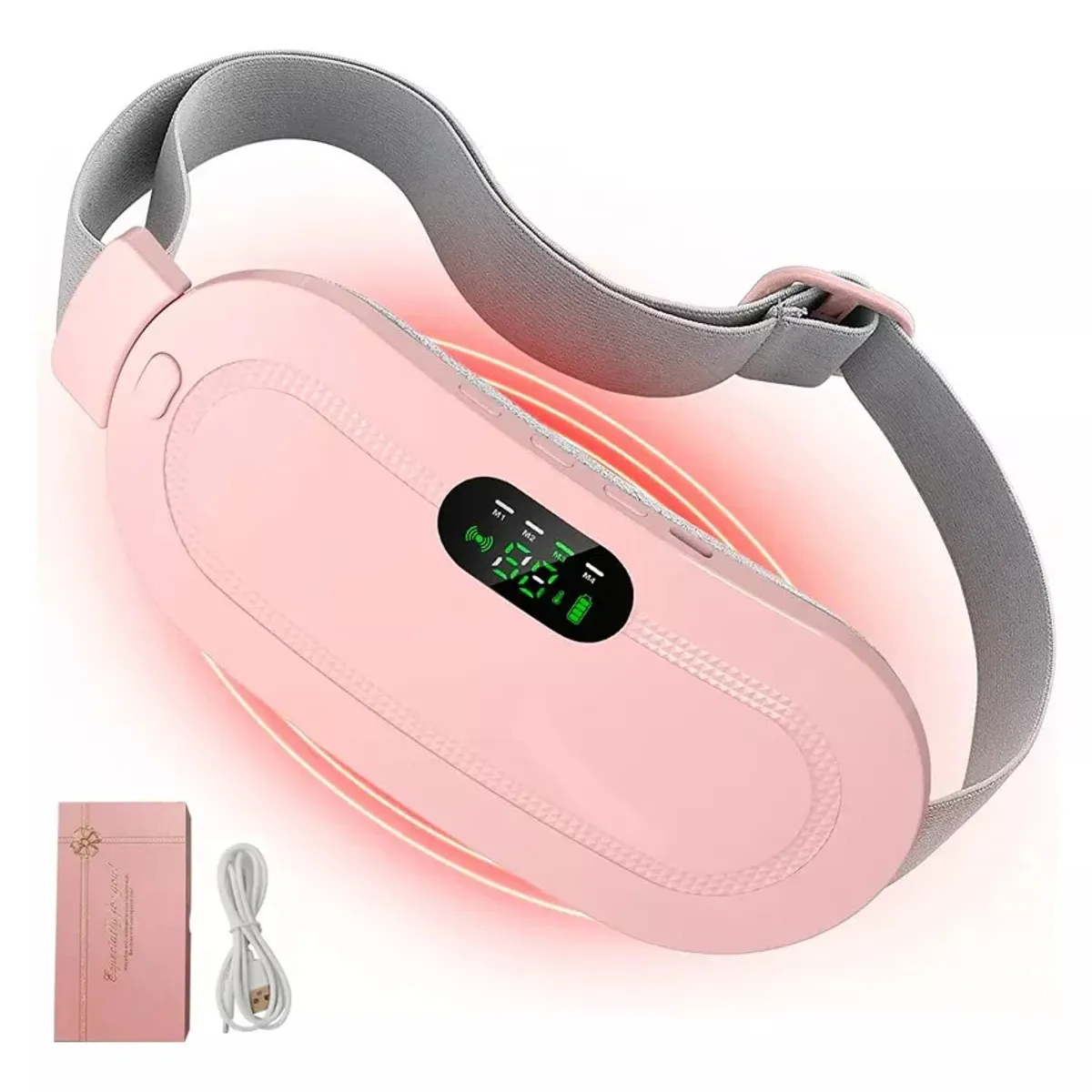 KUANGYE - Cinturón Calentador Alivio Cólicos Menstruales Guatero Usb