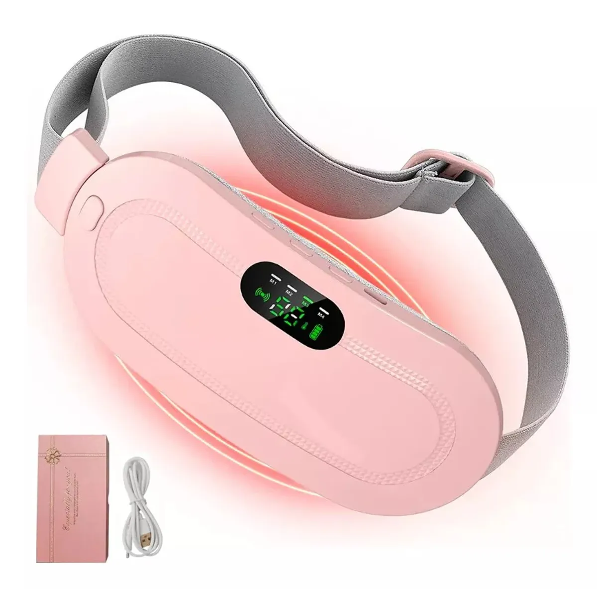 KUANGYE - Cinturón Calentador Alivio Cólicos Menstruales Guatero Usb