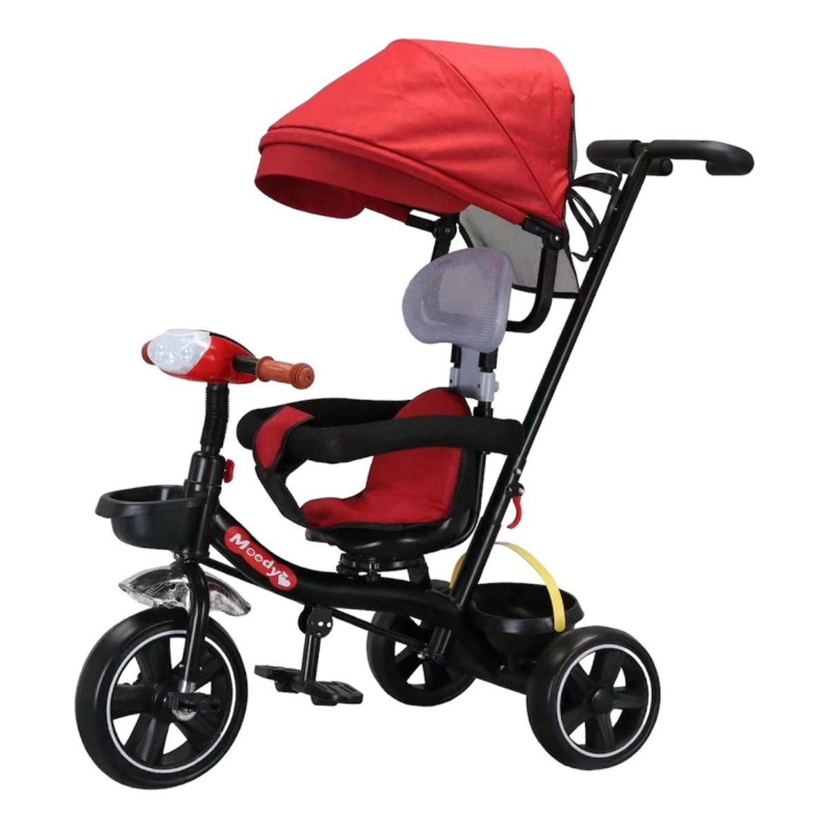 U BUY - Triciclo para niños y bebés con sombrilla y pedales Rojo