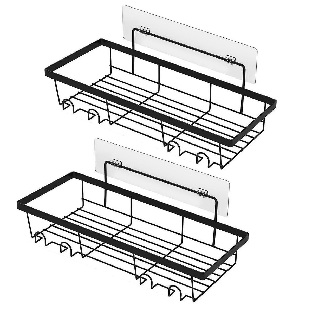KUANGYE - Organizador De Ducha Repisa Baño Adhesivo Set 2 Inoxidable