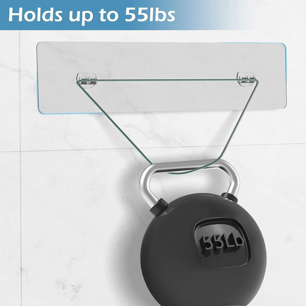 KUANGYE - Organizador De Ducha Repisa Baño Adhesivo Set 2 Inoxidable