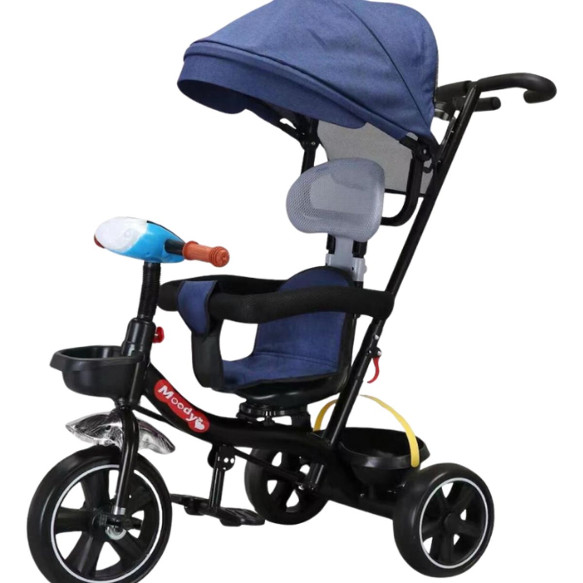 U BUY - Triciclo para niños y bebés con sombrilla y pedales Azul