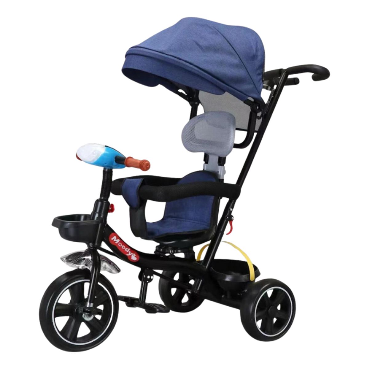 U BUY - Triciclo para niños y bebés con sombrilla y pedales Azul