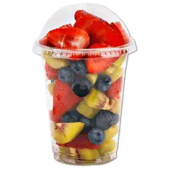 GENERICO - Vaso Pet con Tapa Domo Sin Hoyo 350ml - 12oz 50 unidades