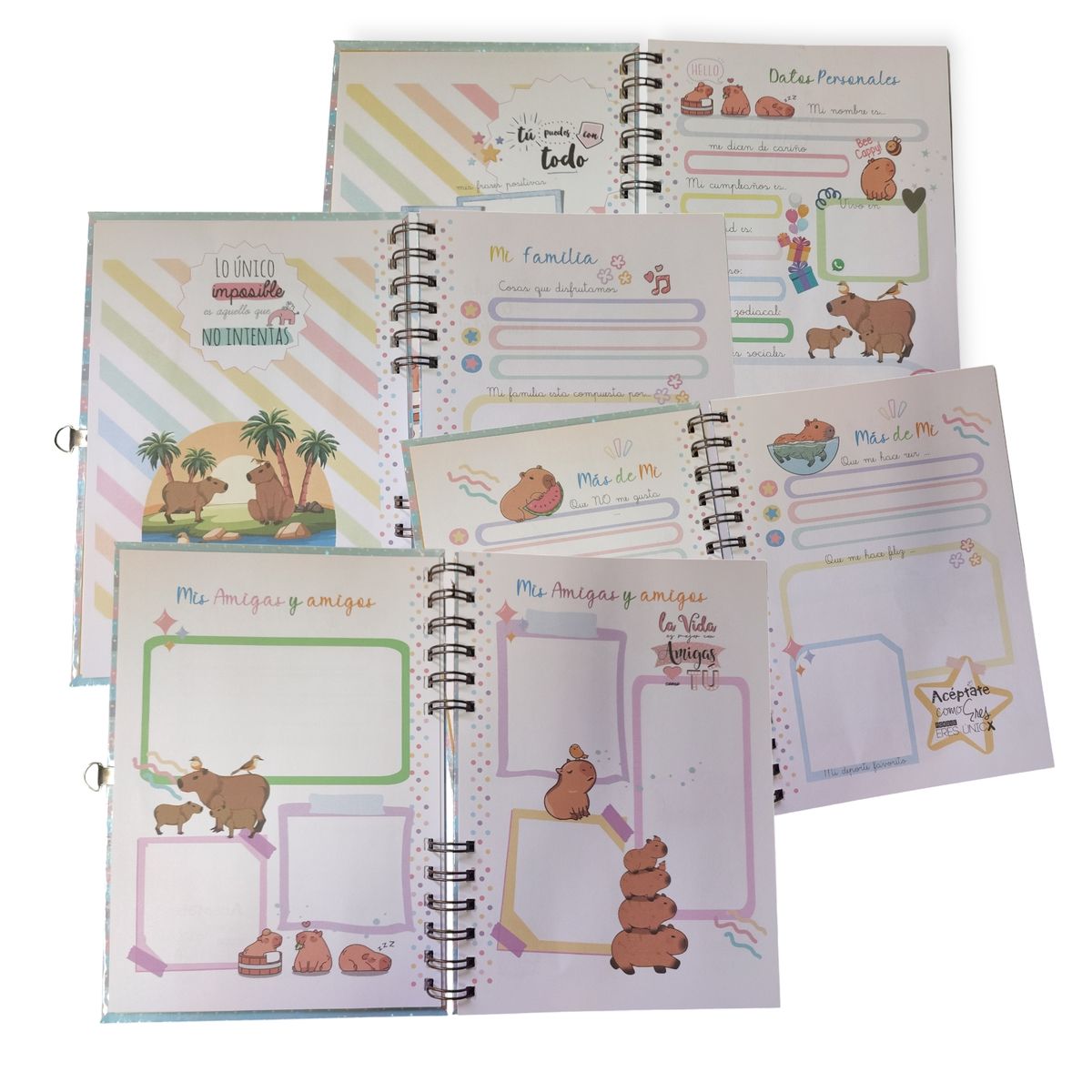 INDEPENDIENTE - Mi Primer Diario De Vida o Cuaderno secreto para niños Capibara