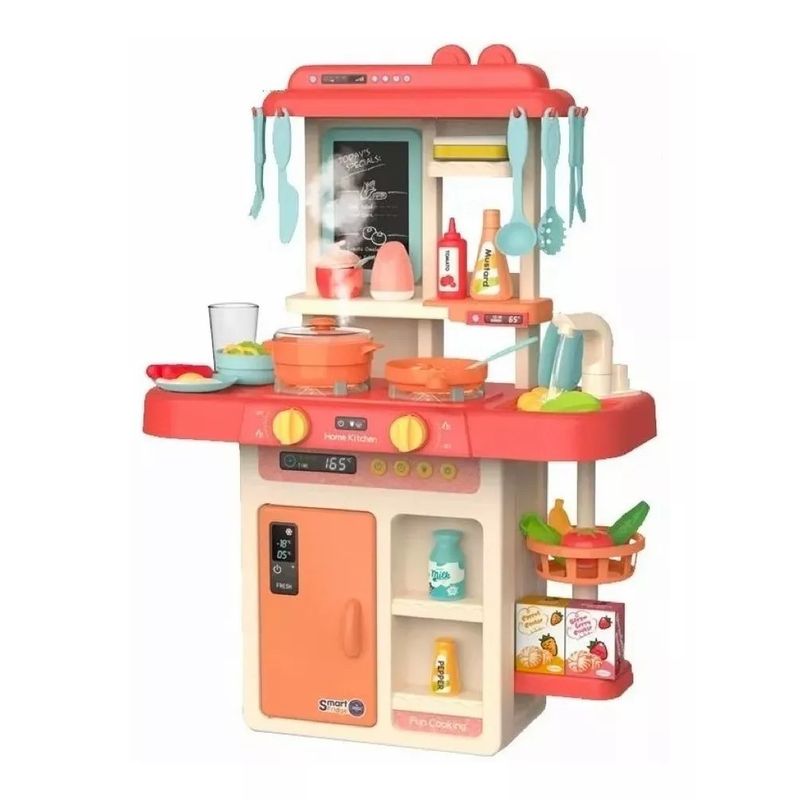 MUNDO MAGIA - Cocina De Juguete 42 Accesorios Estilo Moderno Rosada