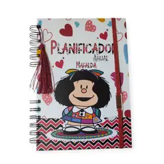 INDEPENDIENTE - Planificador Anual Mafalda fondo corazones