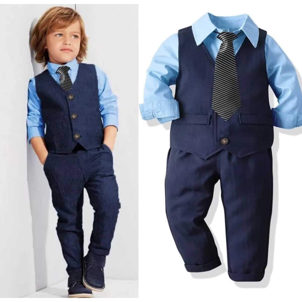 GENERICO - Traje Formal elegante moderno para bebe y niño