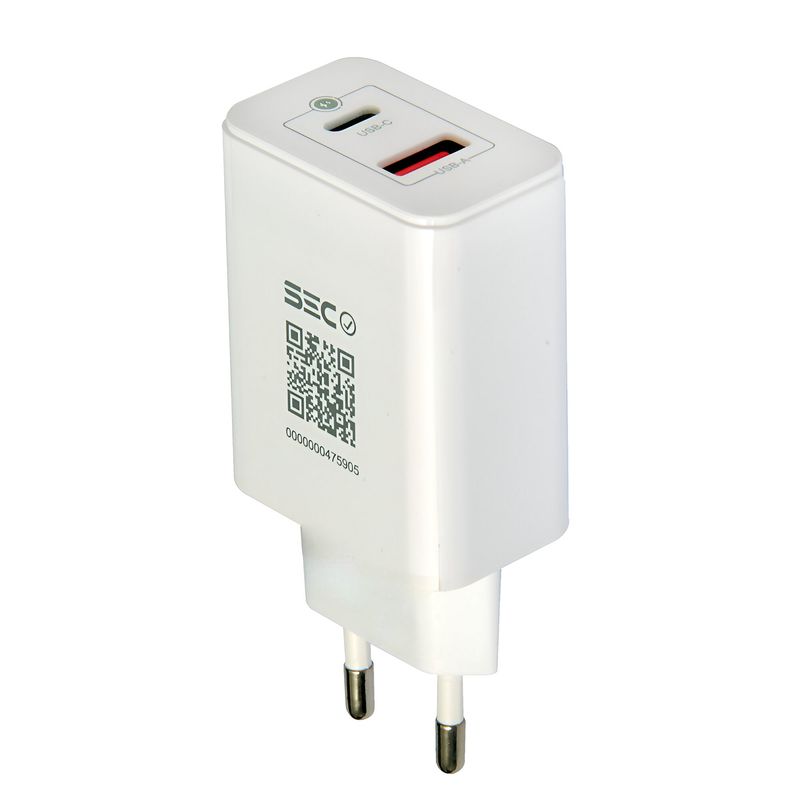 TECMASTER - Cargador de Pared, 2 Puertos Carga Rápida, 45W
