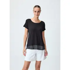 ASH - Polera Manga Corta Negro Mujer