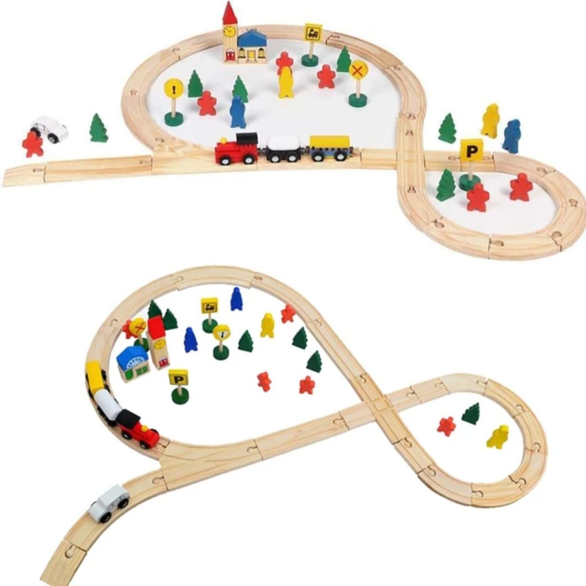 GENERICO - Pista De Tren Madera Juego Didáctico Niños