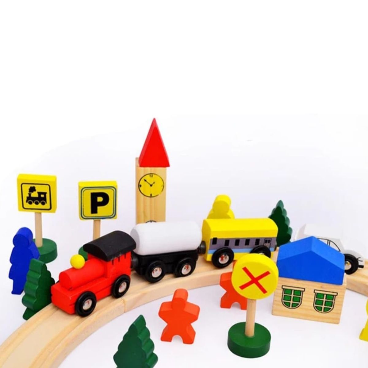 GENERICO - Pista De Tren Madera Juego Didáctico Niños