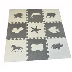 GENERICO - Alfombra Piso Goma Eva Antigolpes 9 Piezas 30x30cm