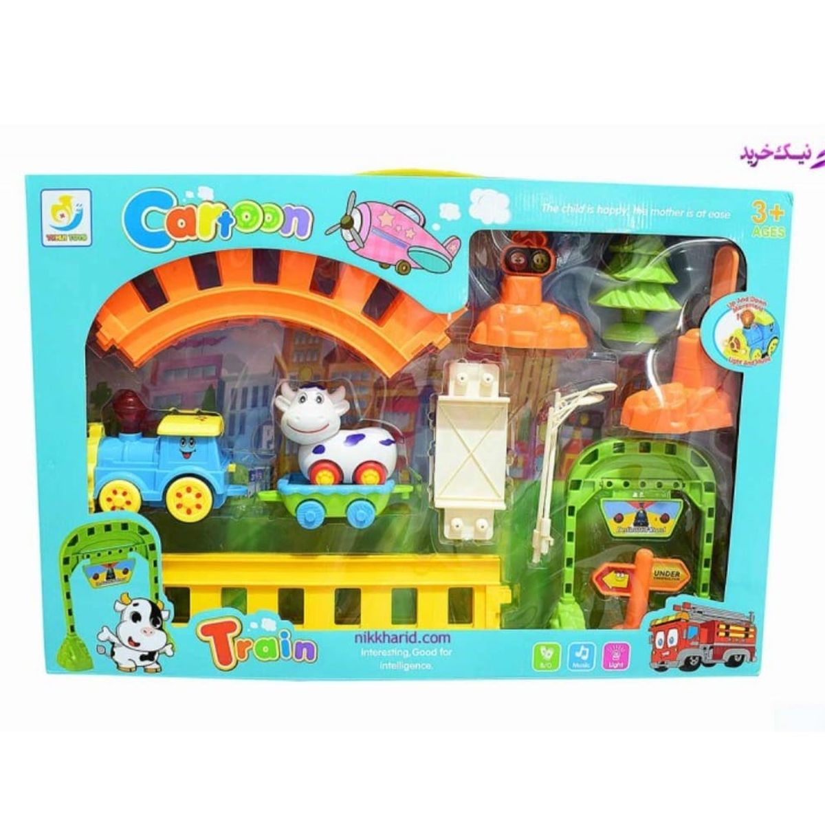 GENERICO - Juguete Tren Con Animalito - Luces - Sonido- Pista Niños