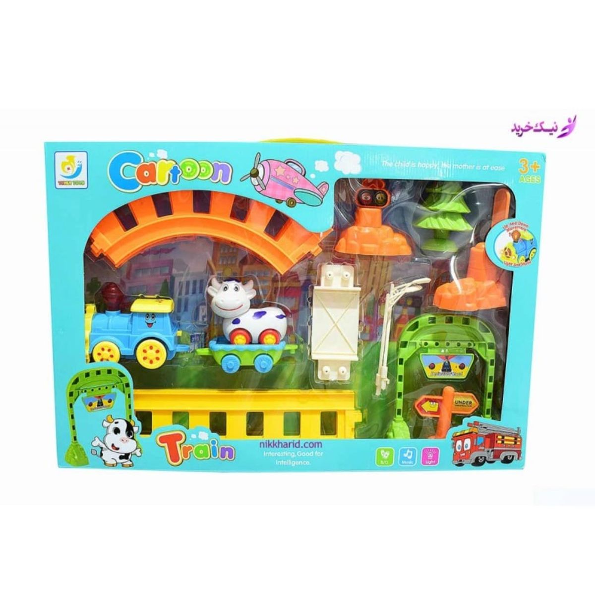 GENERICO - Juguete Tren Con Animalito - Luces - Sonido- Pista Niños