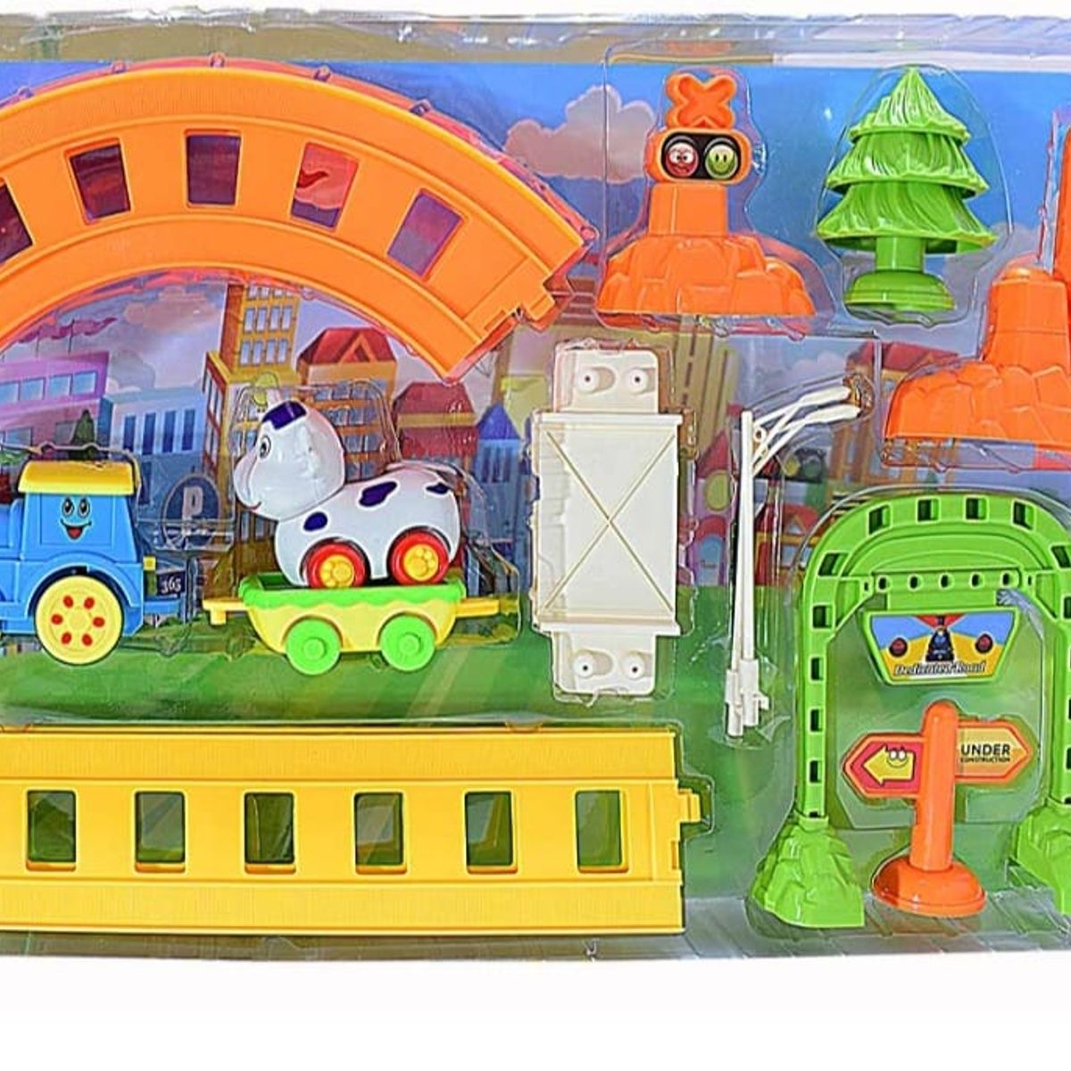 GENERICO - Juguete Tren Con Animalito - Luces - Sonido- Pista Niños