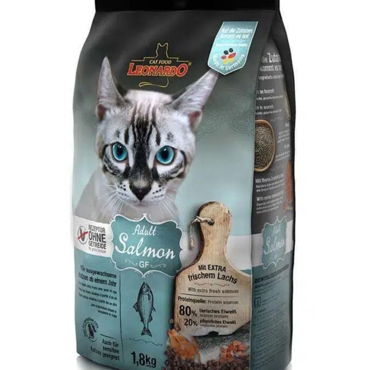 GENERICO - Alimento Leonardo Para Gatos Adulto Salmon Grain Free 1.8kg