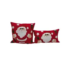 GENERICO - Pack 4 Fundas de Cojín Navidad santa
