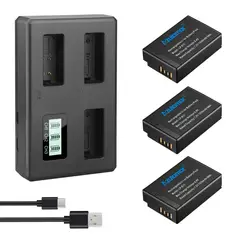 AZULAMAR - Lp-e17 3x Batería Y Cargador P Canon R100 R50 R10 T8i T7i T6i RP SL3