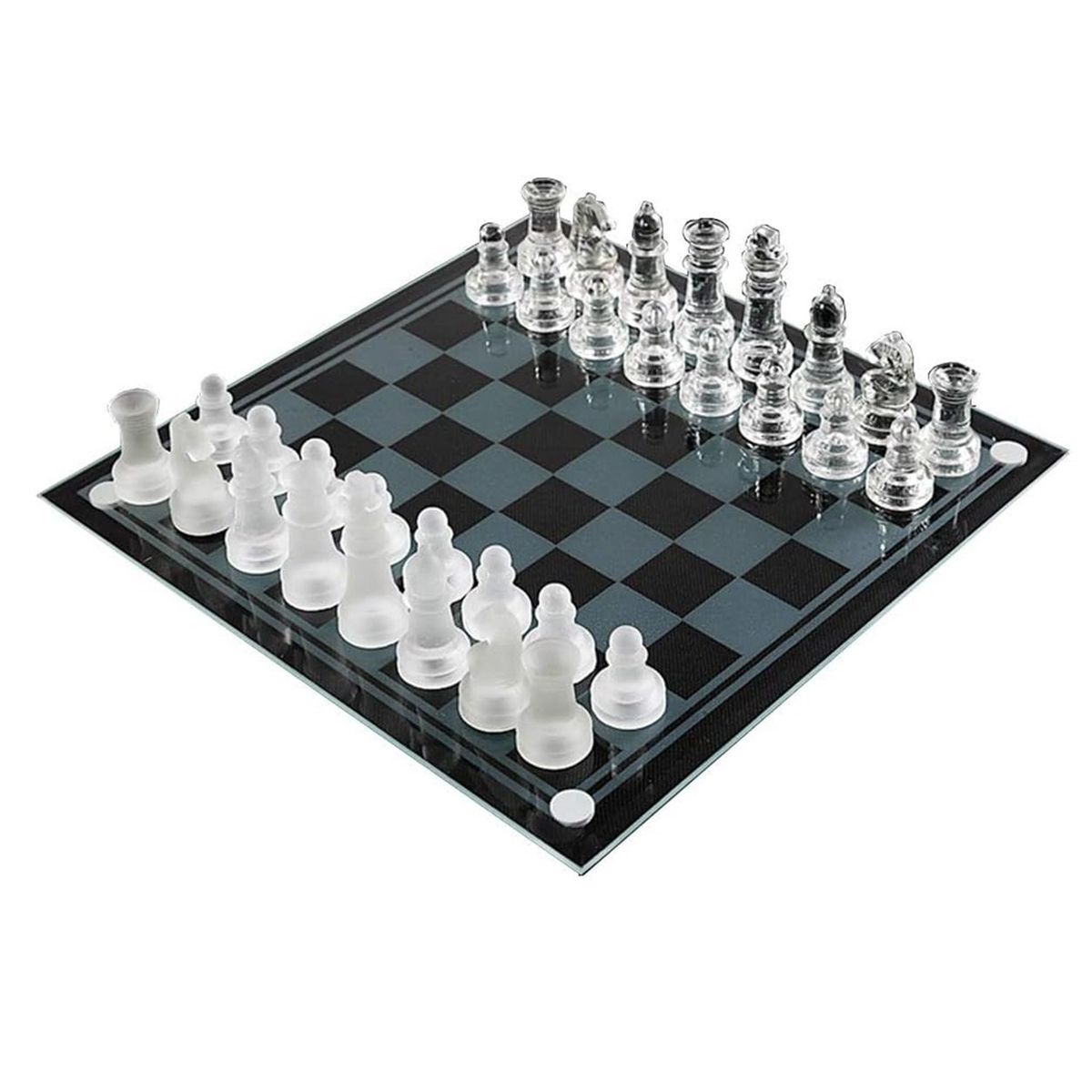 GENERICO - Tablero Ajedrez De Cristal Juego De Ajedrez De Lujo Tablero