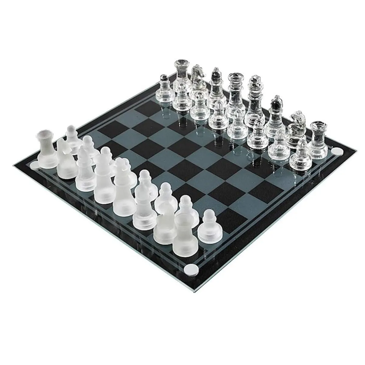 GENERICO - Tablero Ajedrez De Cristal Juego De Ajedrez De Lujo Tablero