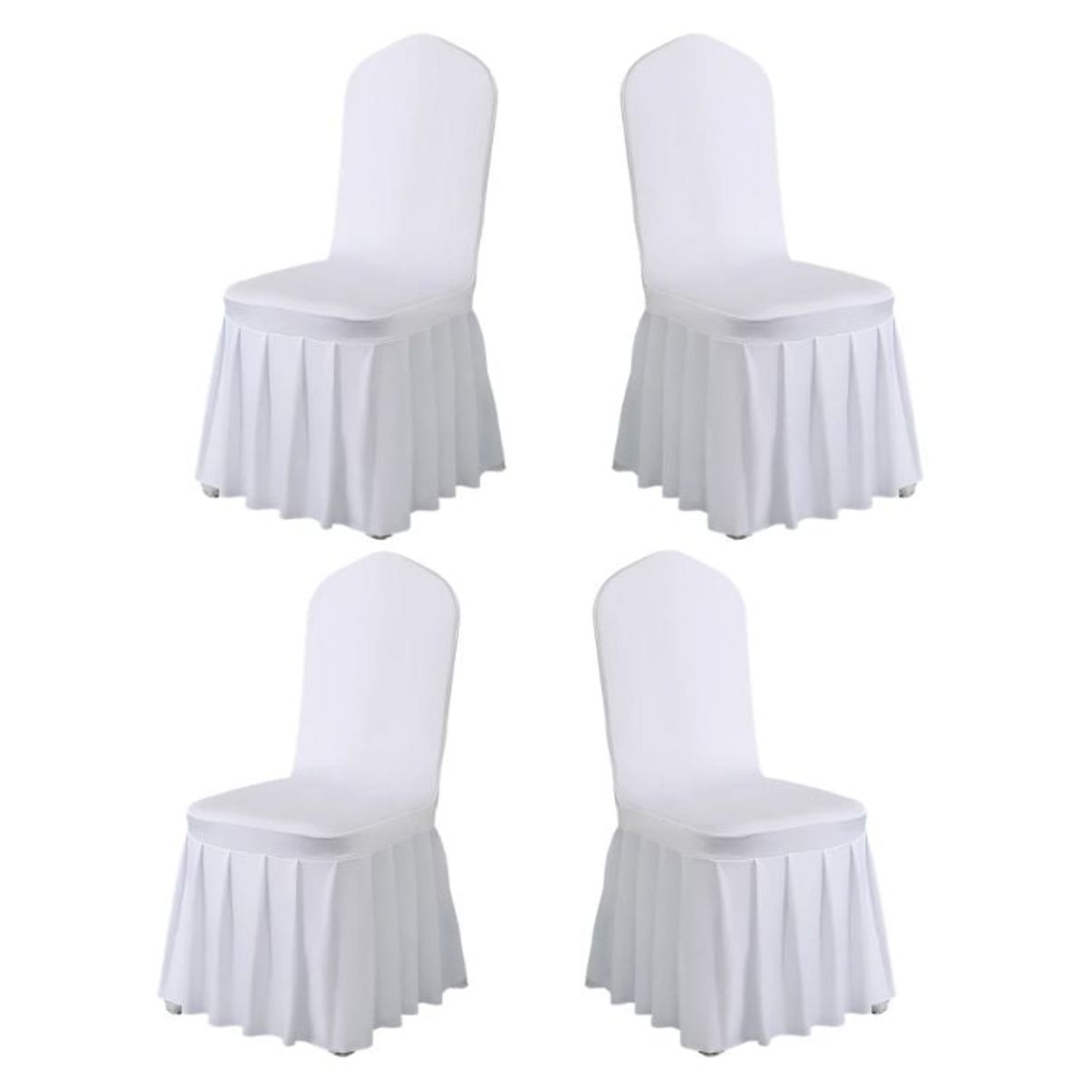 CRUSEC - Pack 4 Funda Plisada Sillas Eventos Hoteles Fiestas Bodas