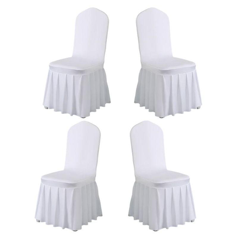 CRUSEC - Pack 4 Funda Plisada Sillas Eventos Hoteles Fiestas Bodas