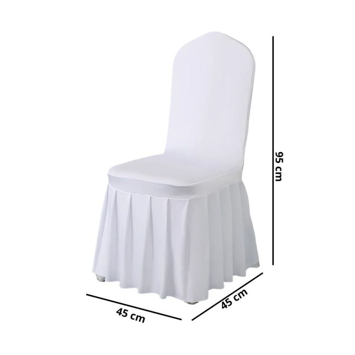 CRUSEC - Pack 4 Funda Plisada Sillas Eventos Hoteles Fiestas Bodas