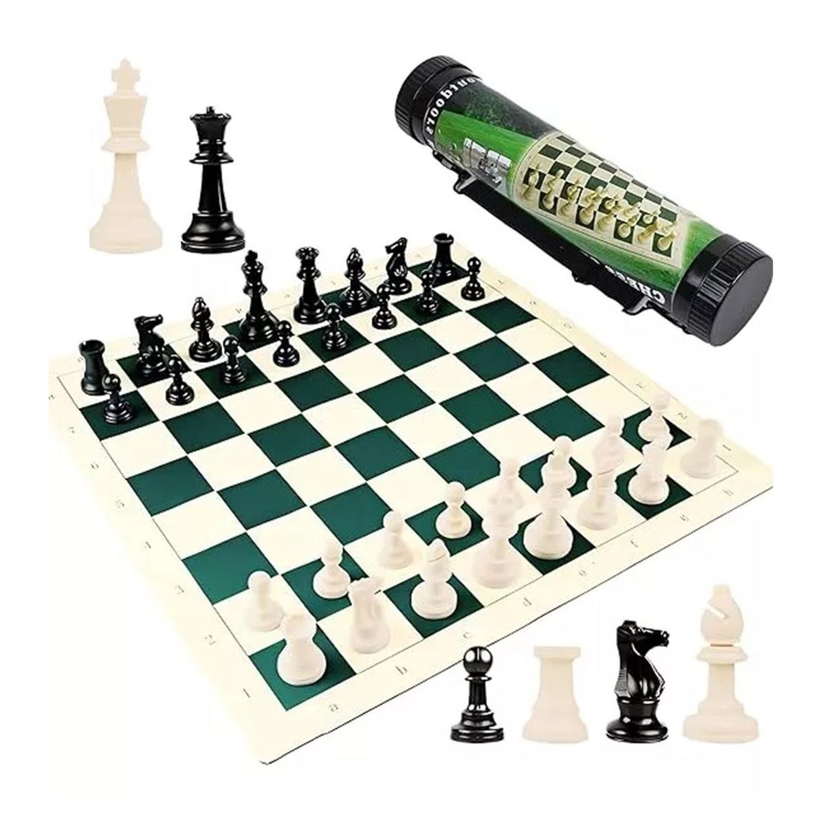 GENERICO - Tablero Ajedrez Calidad Profesional Grande Enrollable