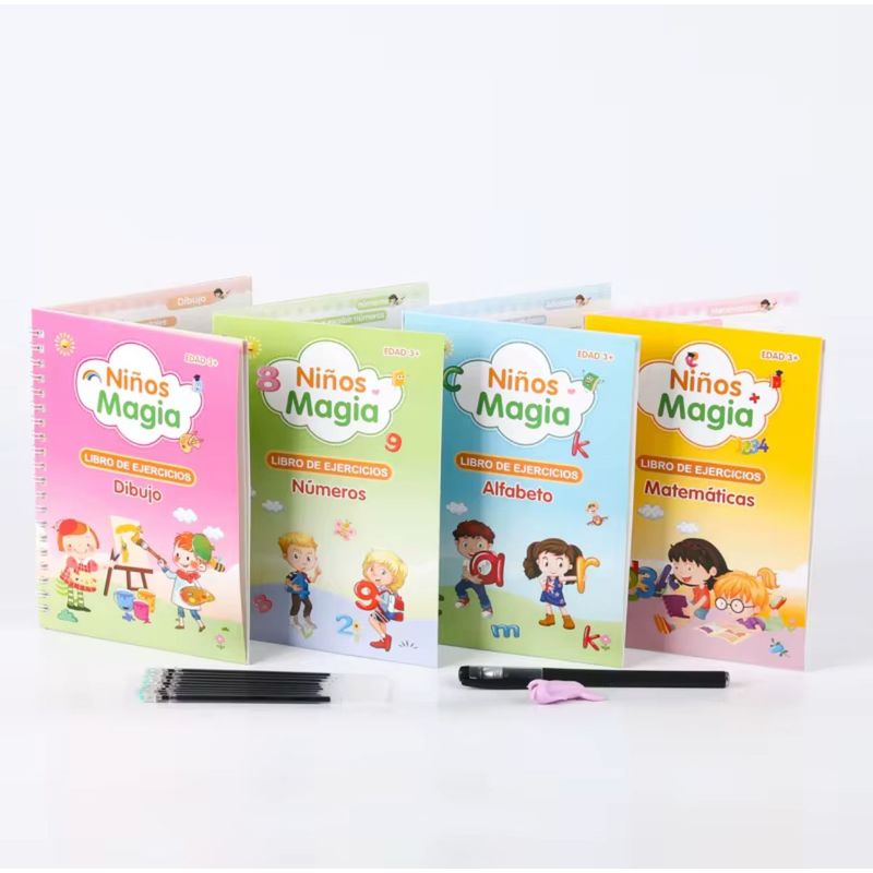 LIBROSLIBRES - Set Libro De Caligrafía y trazo Mágico Niños Aprendizaje