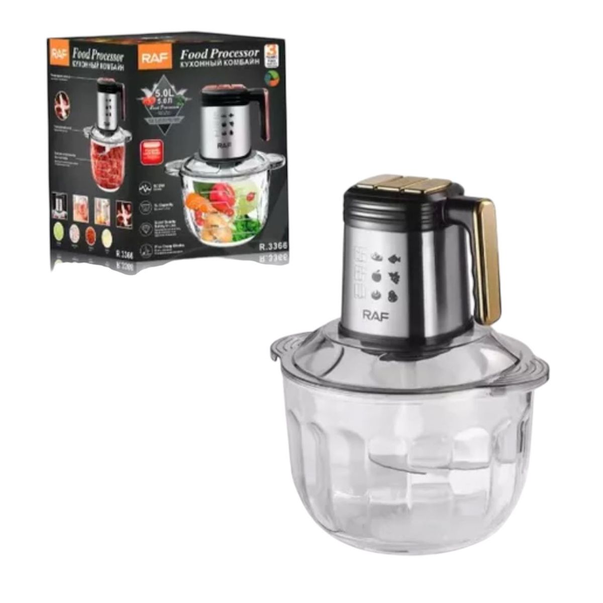 GENERICO - PICADOR PROCESADOR DE ALIMENTOS RAF R7014 5 LITROS