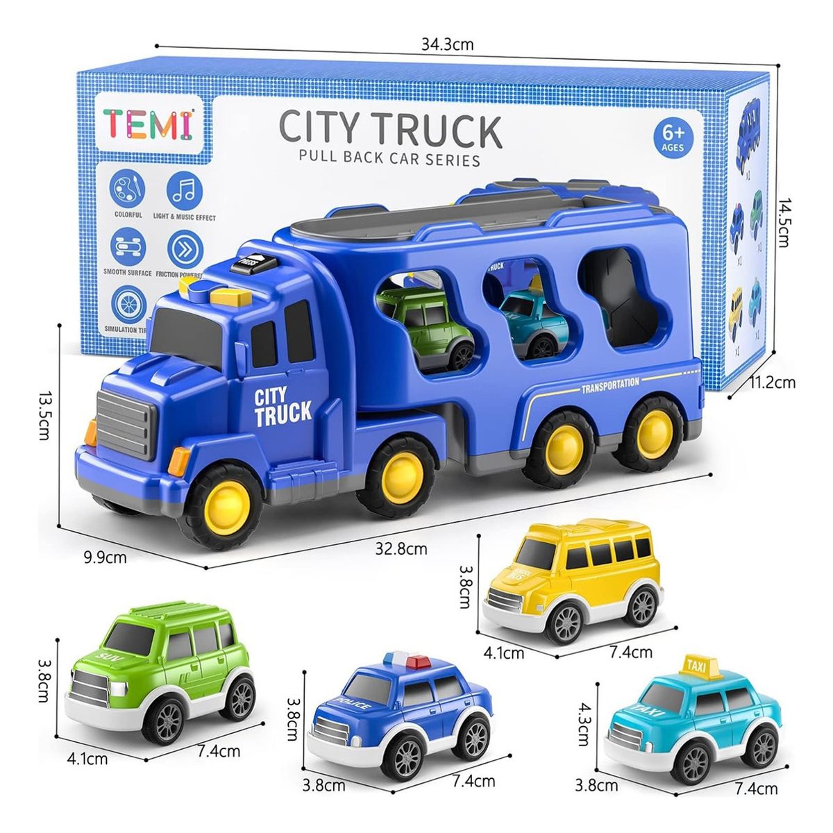 GENERICO - Juguetes De Camiones Para Niños Juego De 5 Piezas Regalo