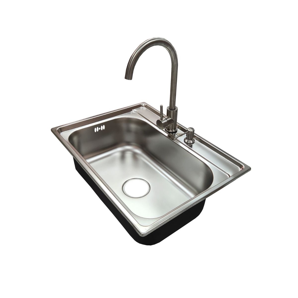 GENERICO - LAVAPLATOS 60x45 SOBRE CUBIERTA + LLAVE + DISPENSADOR