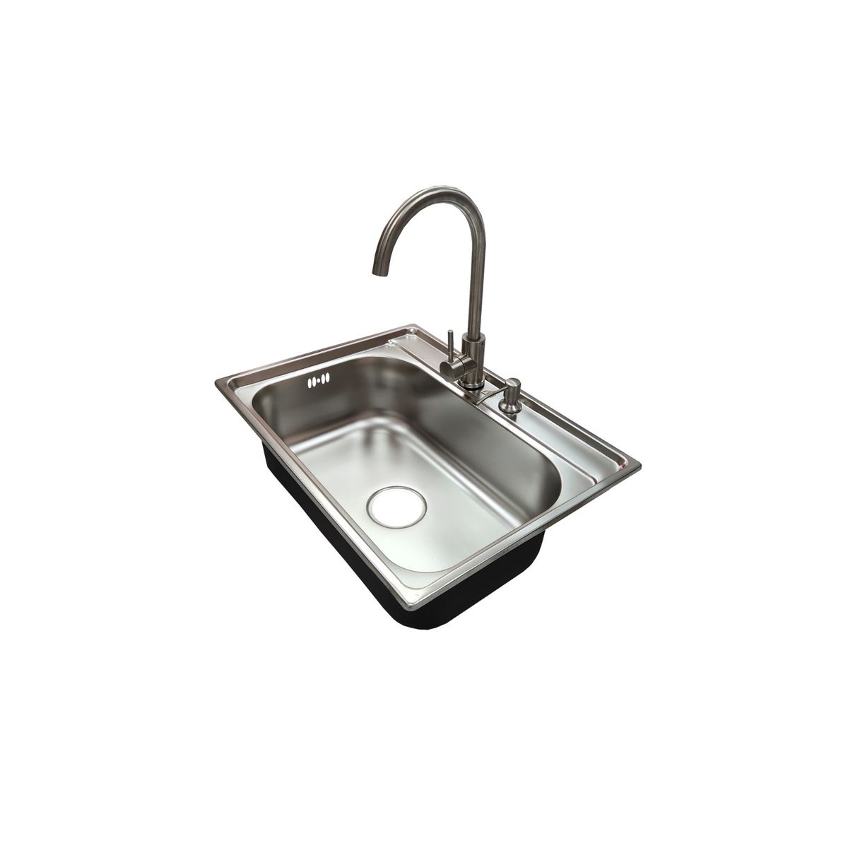 GENERICO - LAVAPLATOS 60x45 SOBRE CUBIERTA + LLAVE + DISPENSADOR