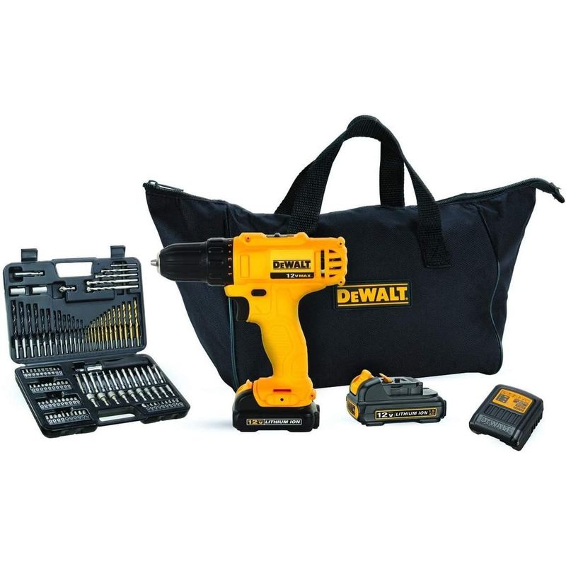 DEWALT - Taladro Atornillador Dewalt Dcd700c2a-b2 + 109 Accesorios