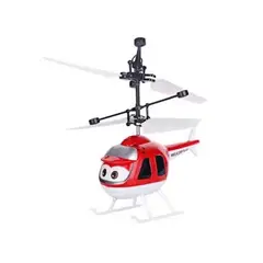 GENERICO - Helicóptero volador pequeño a control remoto rojo