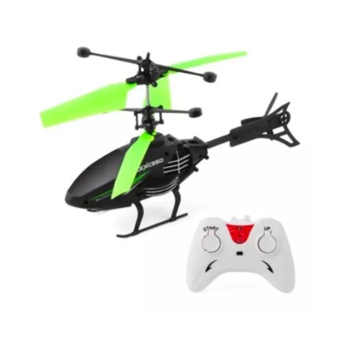 GENERICO - Helicóptero volador mini dron control remoto verde