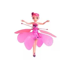 GENERICO - Muñeca mágica hada voladora recargable con sensor rosada