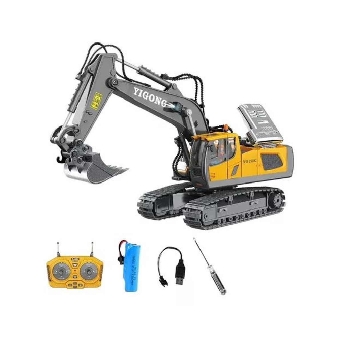 GENERICO - Máquina de construcción control remoto amarillo