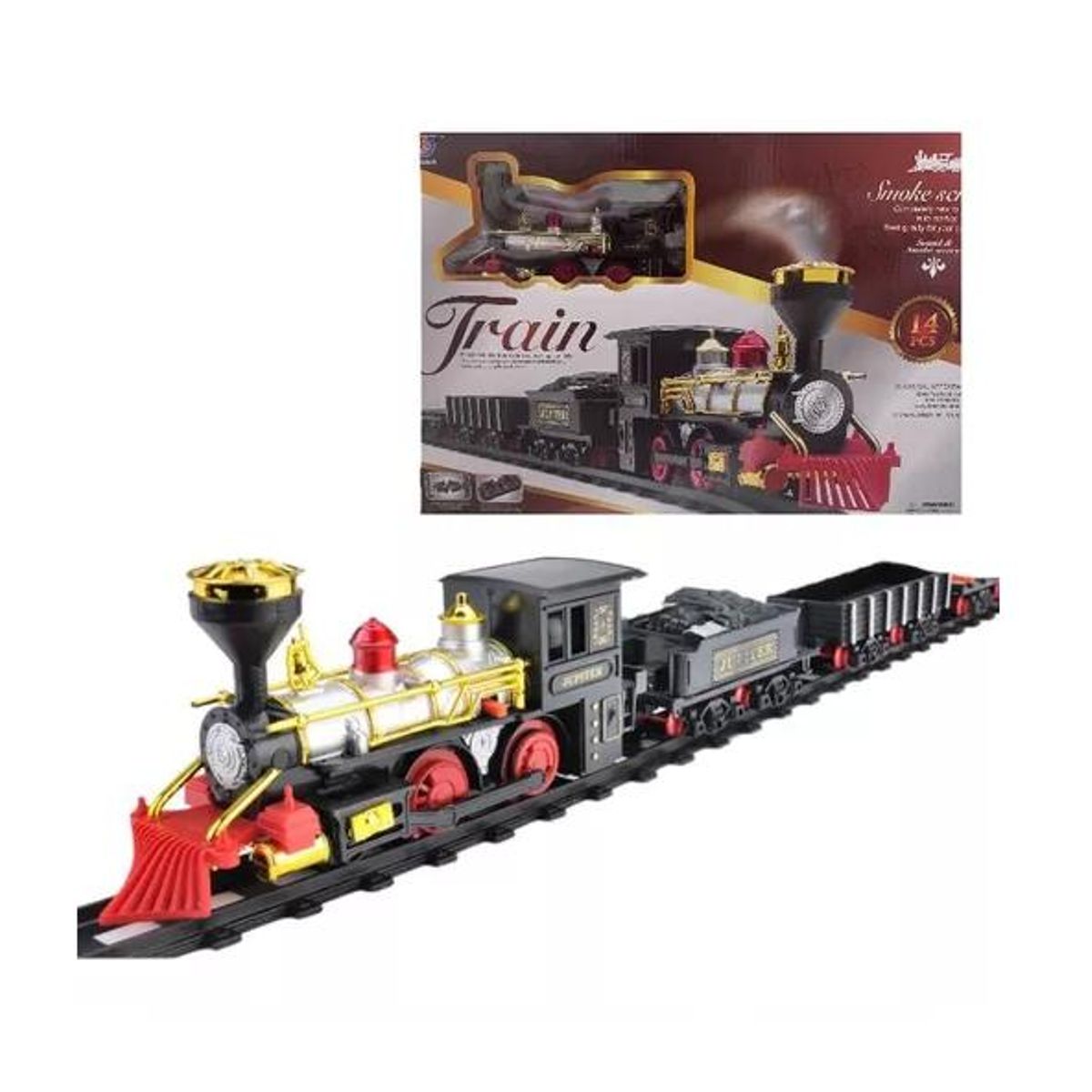 GENERICO - Juguete tren de navidad eléctrico 14 pcs para niños