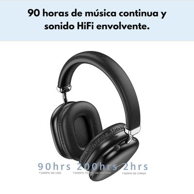 Imagen 2 del producto Audífonos Bluetooth W35 Max Joy Sonido Potente 90H Batería Negro