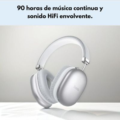 Imagen 2 del producto Audífonos Bluetooth W35 Max Joy Sonido Potente 90H Batería Plata