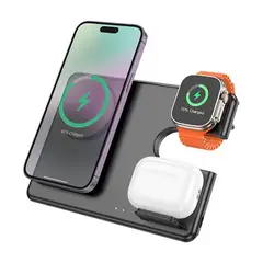 HOCO - Cargador Inalámbrico 3 En 1 Cq1 Smartphones